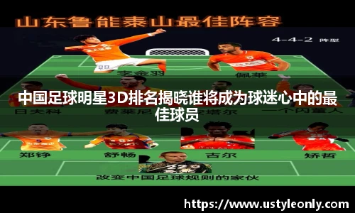 中国足球明星3D排名揭晓谁将成为球迷心中的最佳球员